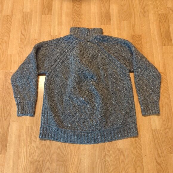 Nua Sweater Womens Large Gray Merino Wool Cashmere 1/4 Zip Ireland - Picture 4 of 9